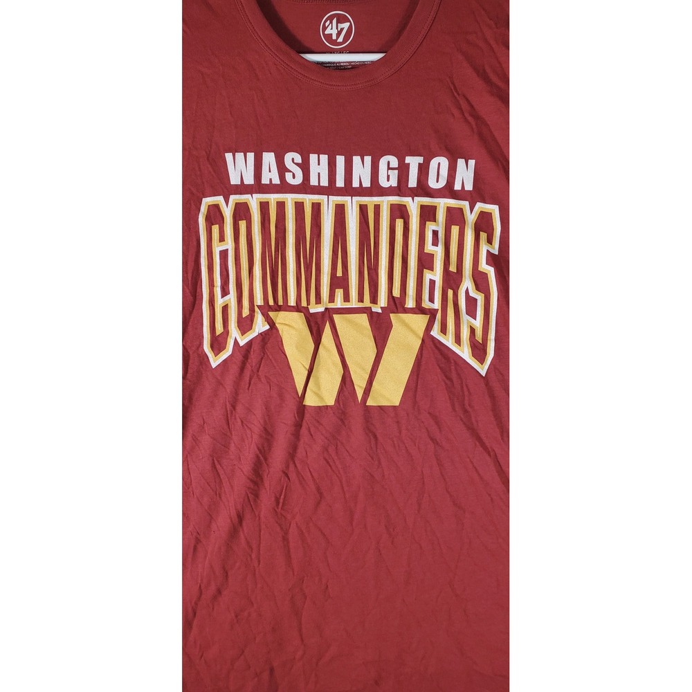 47 Brand Washington Commanders Football NFL Red T Shirt XL Mens Short Sleeve - Picture 9 of 9